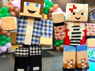 Personagens vivos Minecraft cover Mooca Servicos para festas infantis e eventos no 328155594 