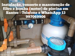 Manutenco instalaco d filtro e bomba de piscina em Santos Santos SP Pintor de parede e reformas no 319111072 