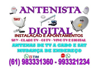 Antenista Aguas Claras Sky Parablica 5G Claro Tv Geral Aguas Claras Profissionais liberais no [***] 