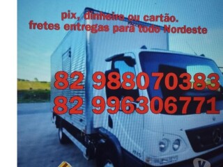 Mudanca frete carretos viagens transporte carregamento Maceio AL Fretes e mudancas no 327737601 