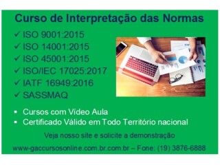 Curso online Interpretaco da Norma ISOIEC [***] Caxias do Sul RS cursos tcnicos enfermagem esttica profissionalizantes [***] 