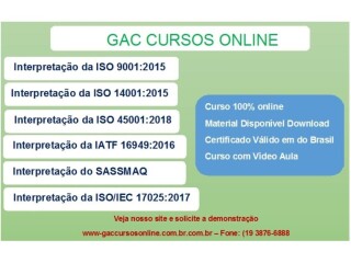 Curso online Auditor Interno da Norma ISO 90012015 Maringa PR cursos tcnicos enfermagem esttica profissionalizantes 199492207 